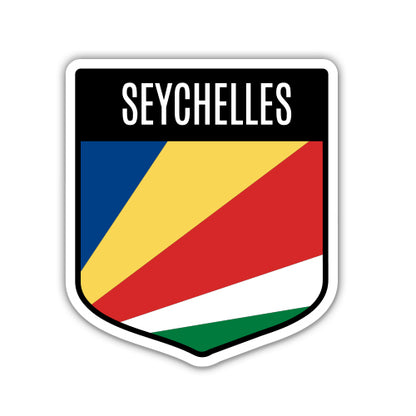 Seychelles Flag Shield Sticker