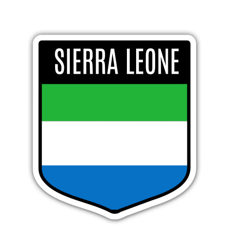 Sierra Leone Flag Shield Sticker