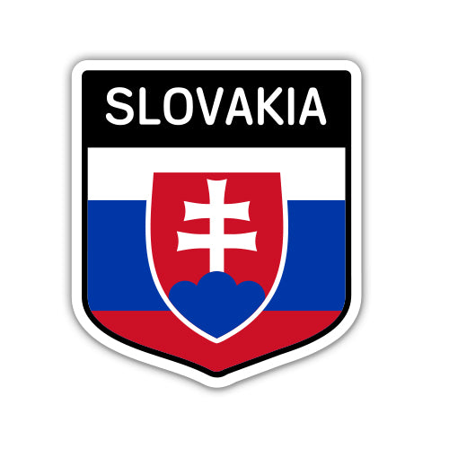 Slovakia Flag Shield Sticker