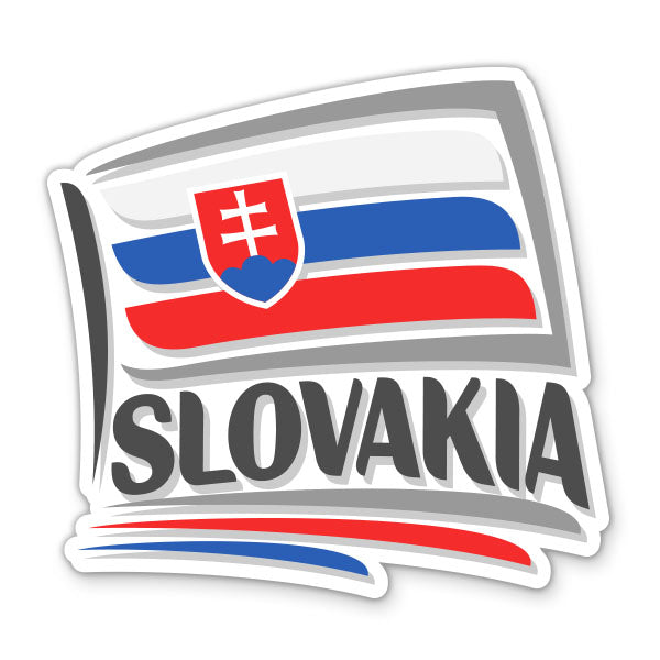 Slovakia Travel with Flag Sticker