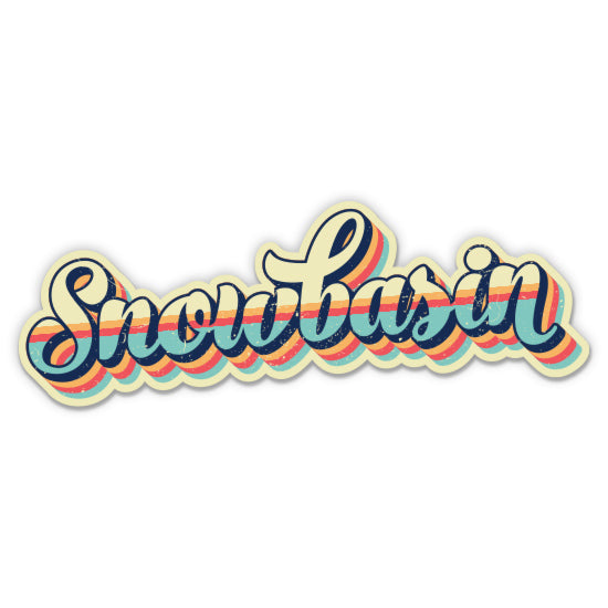 Snowbasin Utah Retro Ski Style Sticker