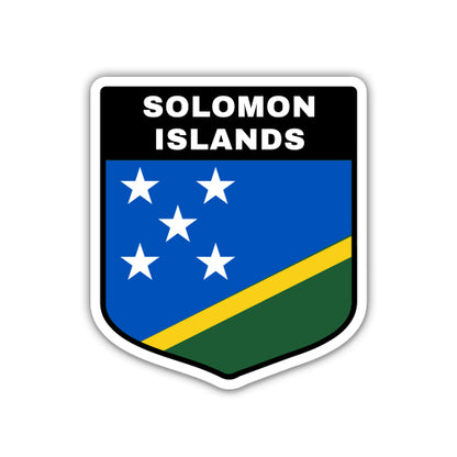Solomon Islands Flag Shield Sticker