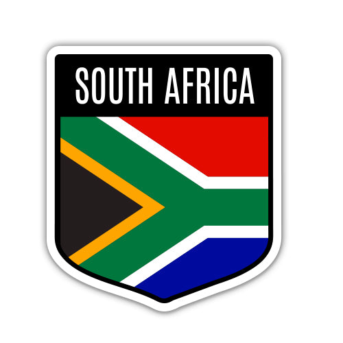 South Africa Flag Shield Sticker