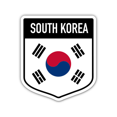 South Korea Flag Shield Sticker