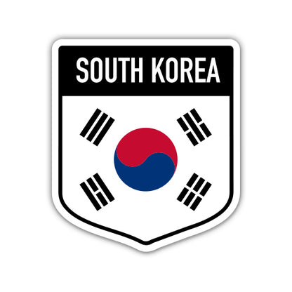 South Korea Flag Shield Sticker