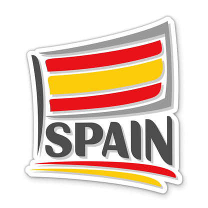 Spain Travel with Flag Sticker