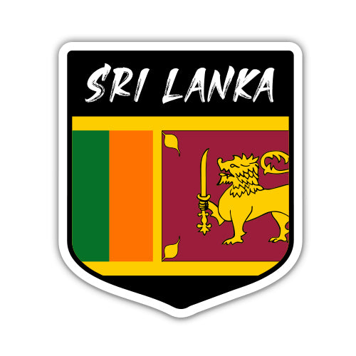 Sri Lanka Flag Shield Sticker