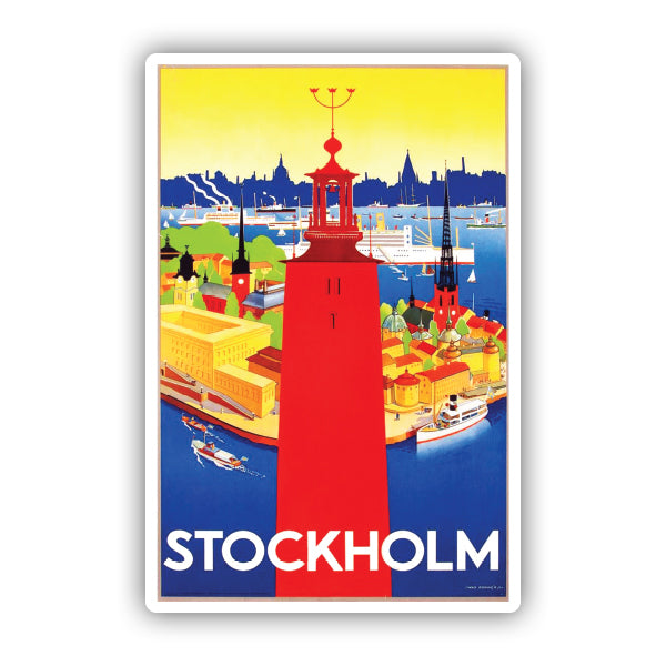 Stockholm Vintage Travel Sticker