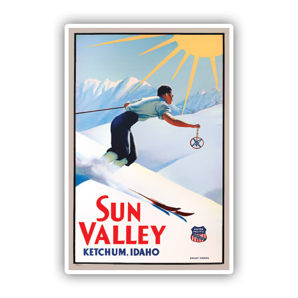 Sun Valley Idaho Vintage Travel Sticker