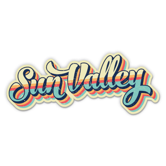 Sun Valley Retro Ski Style Sticker
