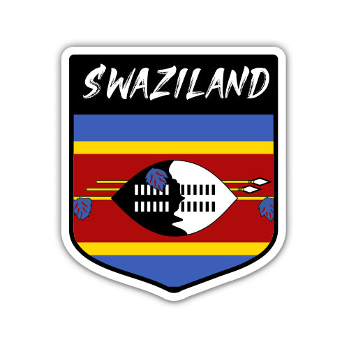 Swaziland Flag Shield Sticker
