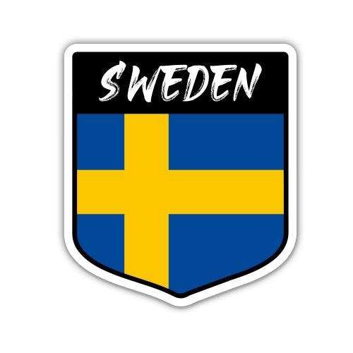 Sweden Swedish Flag Shield Sticker