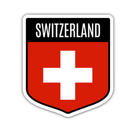 Switzerland Flag Shield Sticker