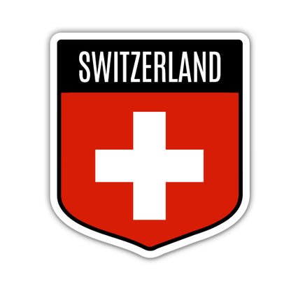 Switzerland Flag Shield Sticker
