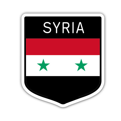 Syria Flag Shield Sticker