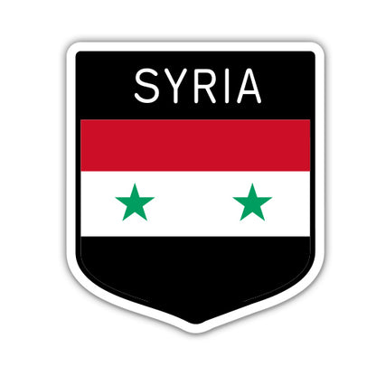 Syria Flag Shield Sticker