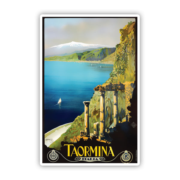 Taormina Italia Vintage Travel Sticker