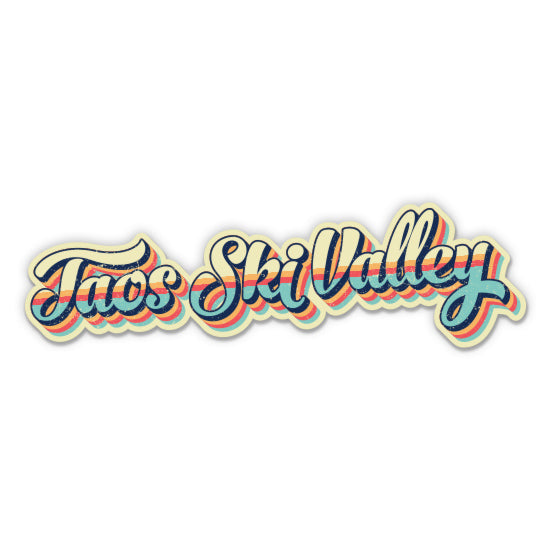 Taos Ski Valley New Mexico Retro Ski Style Sticker
