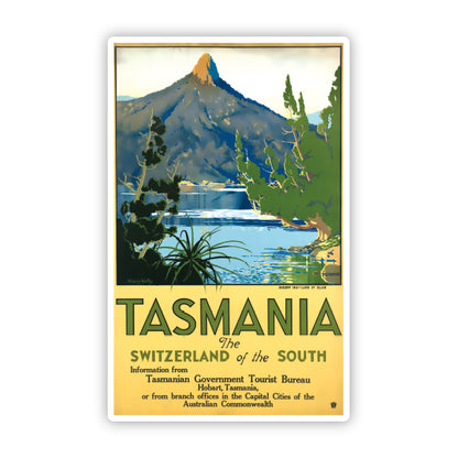 Tasmania Vintage Travel Sticker