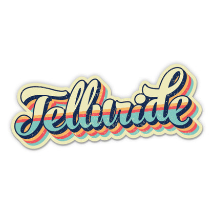 Telluride Colorado Retro Ski Style Sticker
