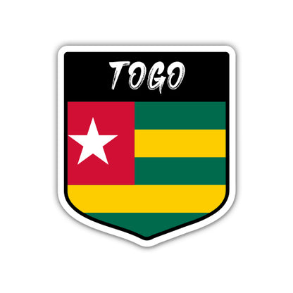 Togo Flag Shield Sticker