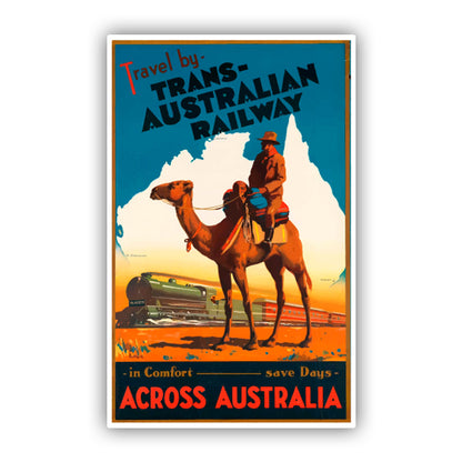 Trans-Australian Railway Vintage Travel Sticker