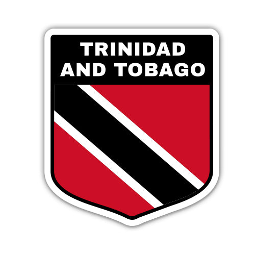 Trinidad and Tobago Flag Shield Sticker