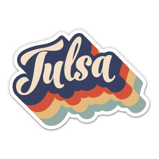 Tulsa Oklahoma Retro Sticker
