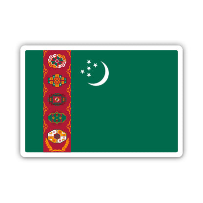 Turkmenistan Flag Sticker