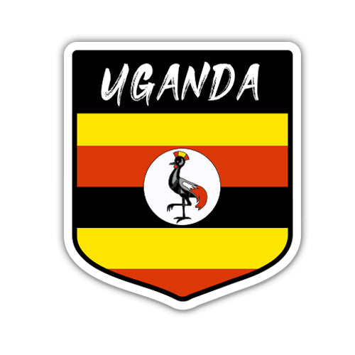 Uganda Flag Shield Sticker