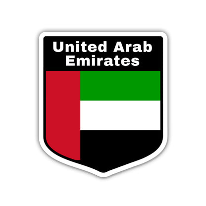 United Arab Emirates Flag Shield Sticker