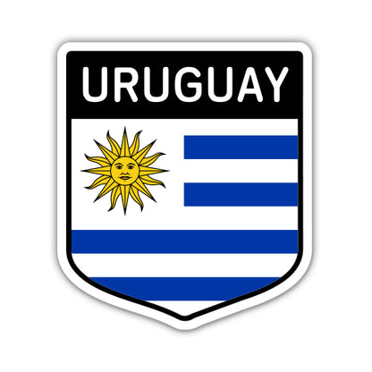 Uruguay Flag Shield Sticker