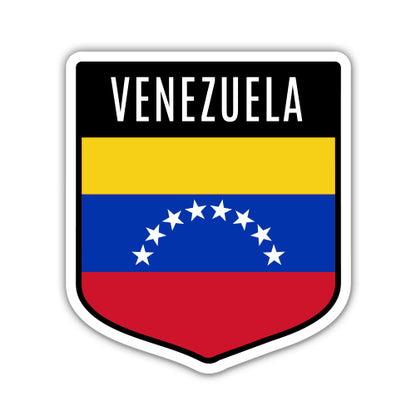 Venezuela Flag Shield Sticker