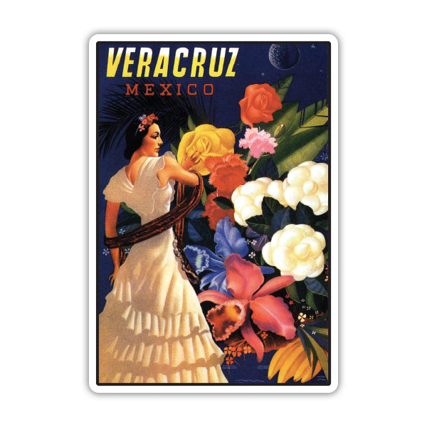 Veracruz Mexico Vintage Travel Sticker