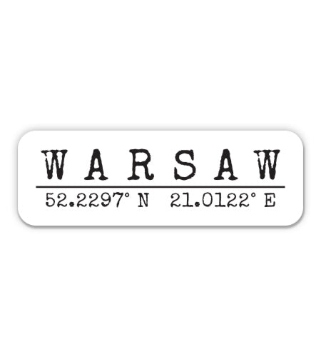 Warsaw Poland Sticker