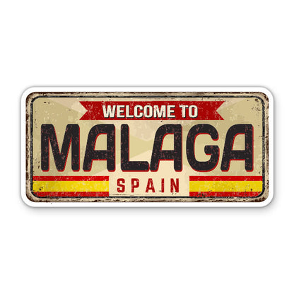 Welcome to Malaga Spain Sticker