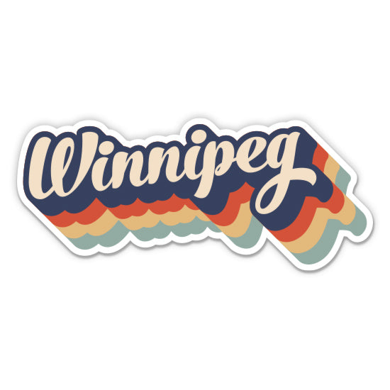Winnipeg Canada Retro Sticker