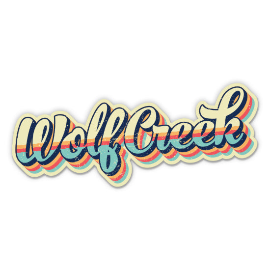 Wolf Creek Colorado Retro Ski Style Sticker