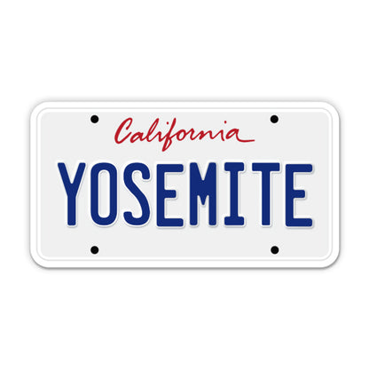 Yosemite License Plate Style Sticker