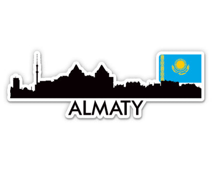 Almaty Kazakhstan City Skyline Sticker