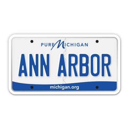 Ann Arbor Michigan License Plate Style Sticker