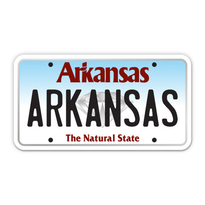 Arkansas License Plate Style Sticker