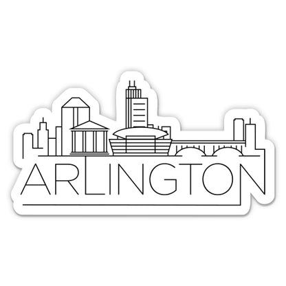 Arlington Virginia City Skyline Sticker