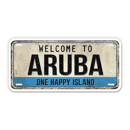 Welcome to Aruba One Happy Island Sticker