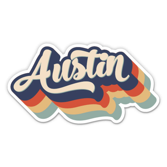 Austin Texas Retro Sticker
