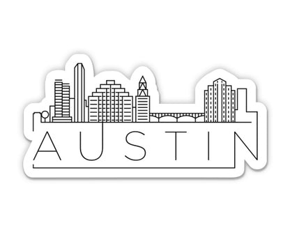 Austin Texas City Skyline Sticker