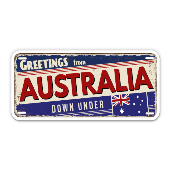 Greetings from Australia Down Under Sticker