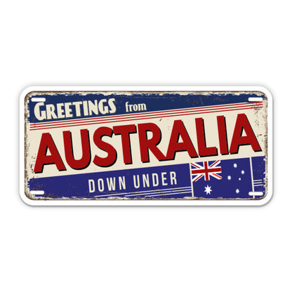 Greetings from Australia Down Under Sticker