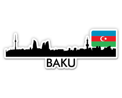 Baku Azerbaijan City Skyline Sticker