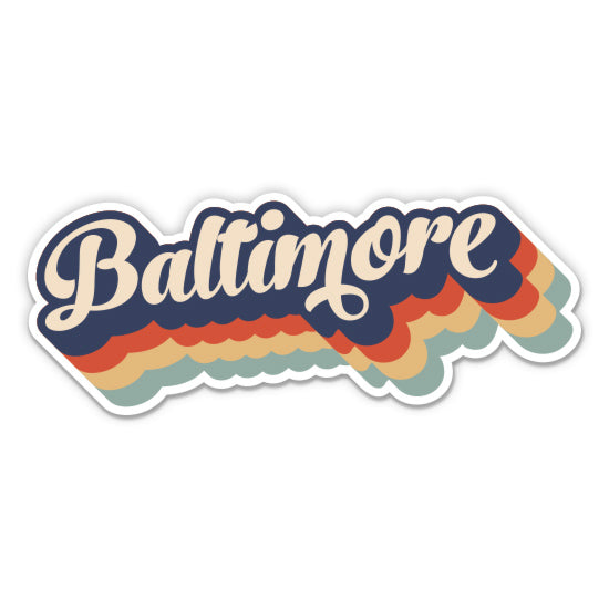 Baltimore Maryland Retro Sticker